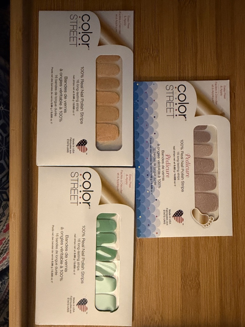 Color Street Mint Green, Nude & Rose Gold Nail Strips